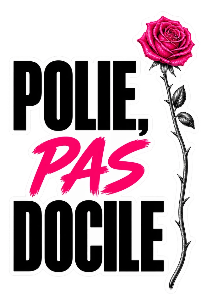 Sticker Polie mais pas docile