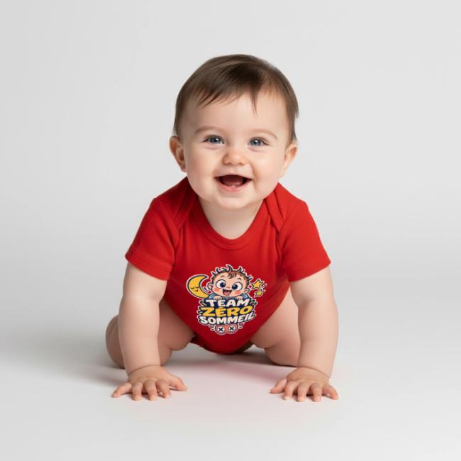 Body à manches courtes Premium Bébé · rouge — Team zéro sommeil – Humour bébé