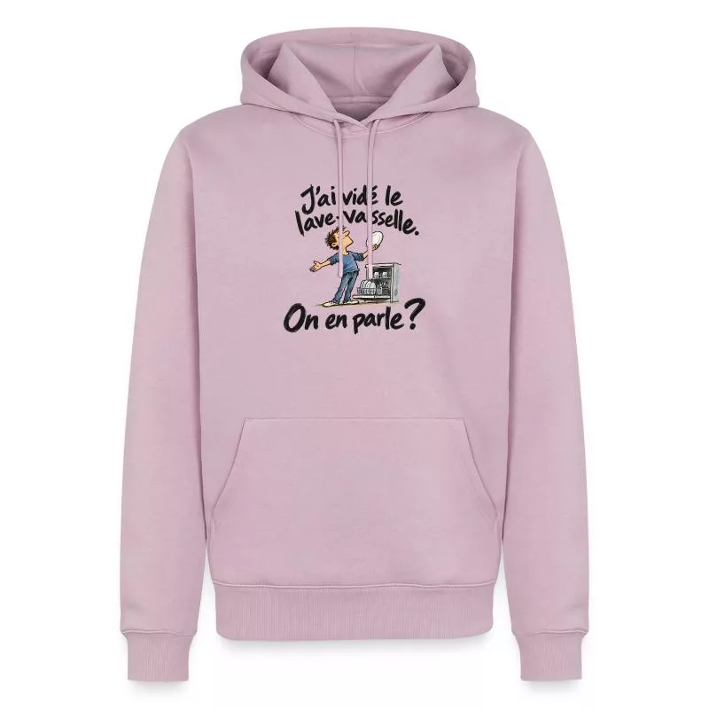 J’ai vidé le lave-vaisselle. On en parle ? sur Sweat à capuche Premium bio Homme