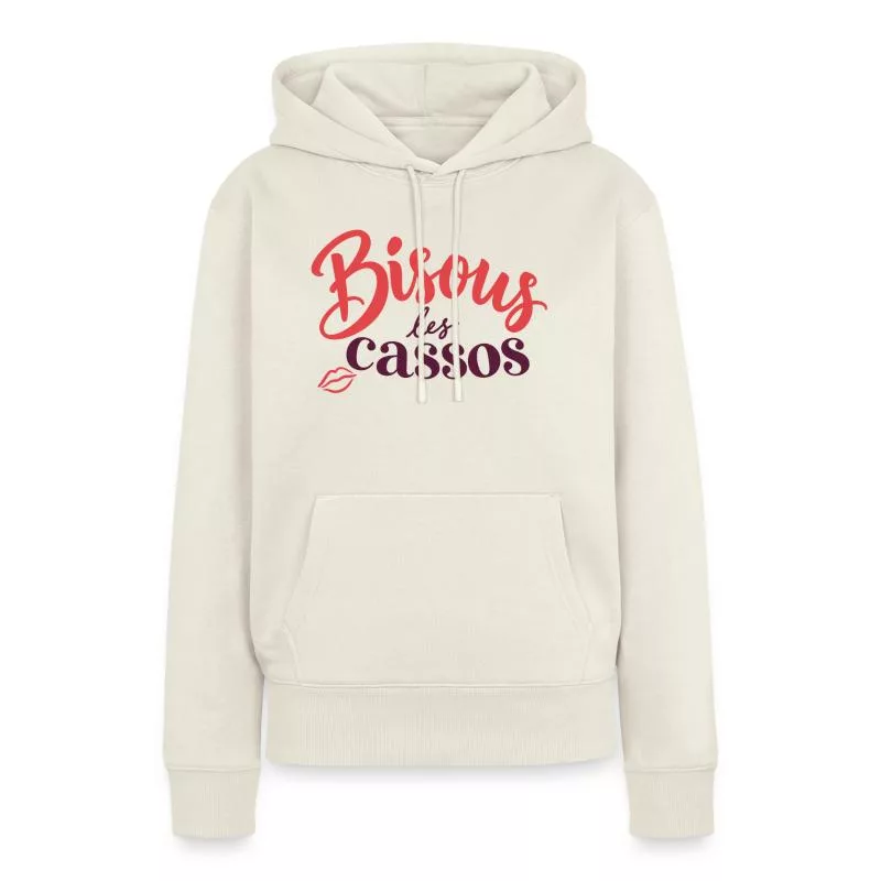 Bisous les cassos sur Sweat à capuche Premium bio Femme