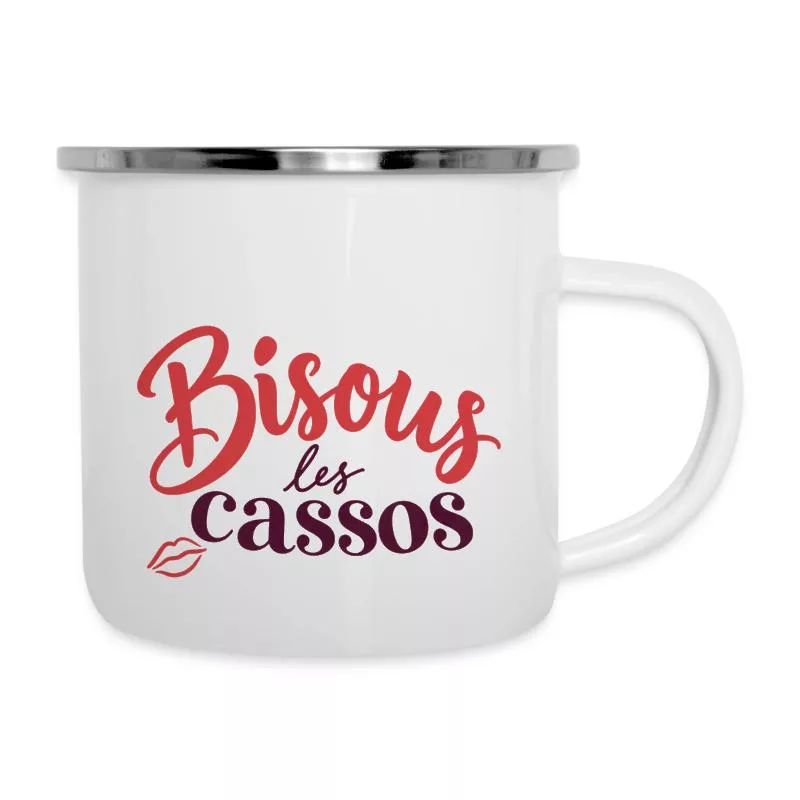 Bisous les cassos sur Tasse émaillée