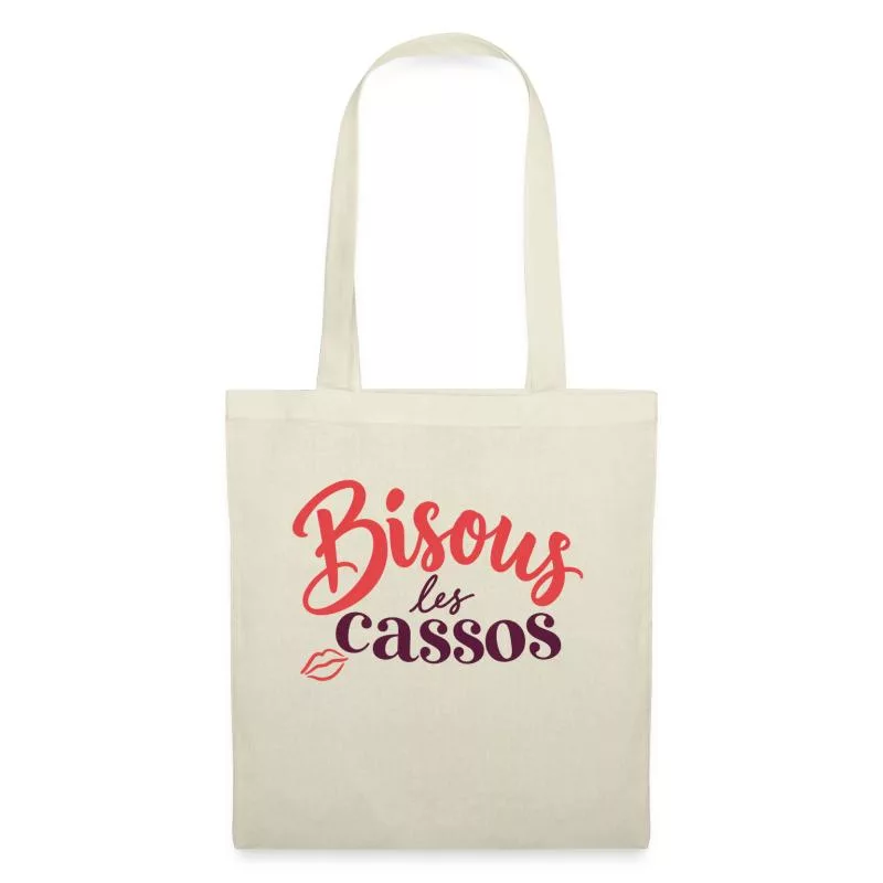 Bisous les cassos sur Sac en tissu