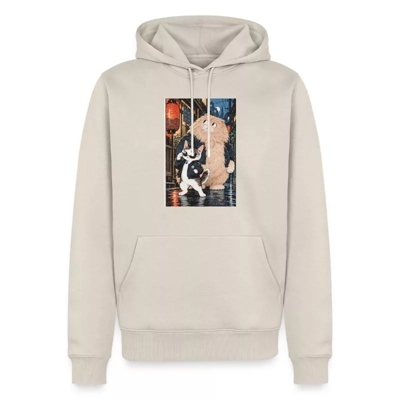 Chats de gang — Petit chef, gros bras sur Sweat à capuche Premium bio Homme