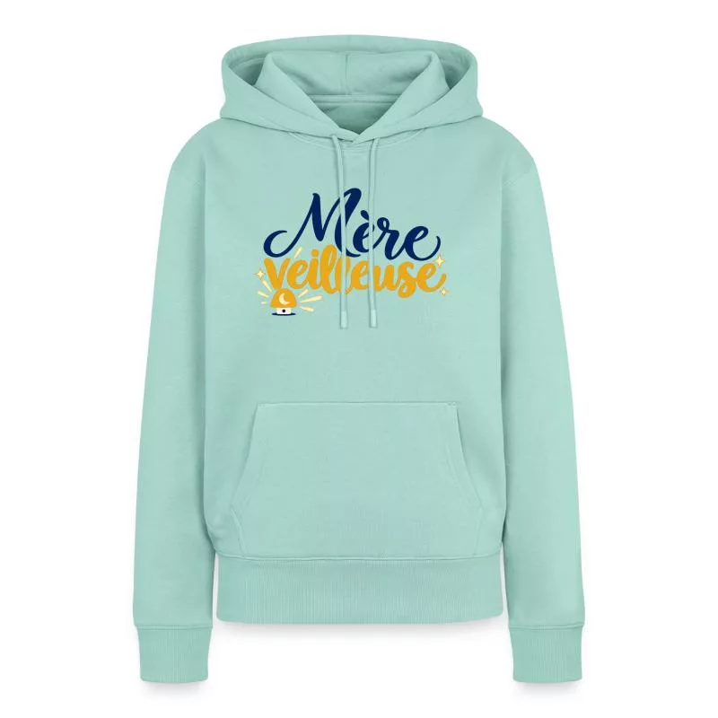 Mère veilleuse sur Sweat à capuche Premium bio Femme