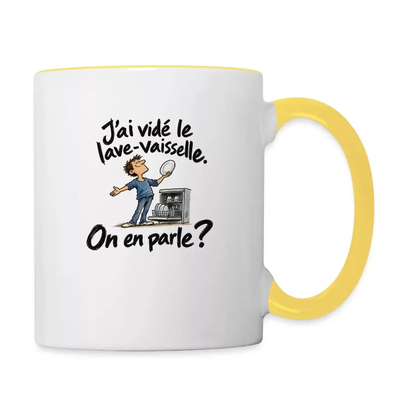 J’ai vidé le lave-vaisselle. On en parle ? sur Mug contrasté