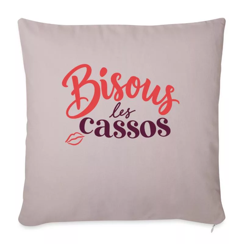 Bisous les cassos sur Housse de coussin décorative 45 x 45 cm