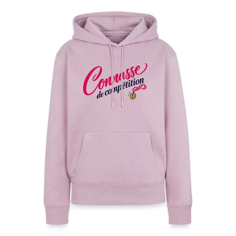 Connasse de compétition sur Sweat à capuche Premium bio Femme