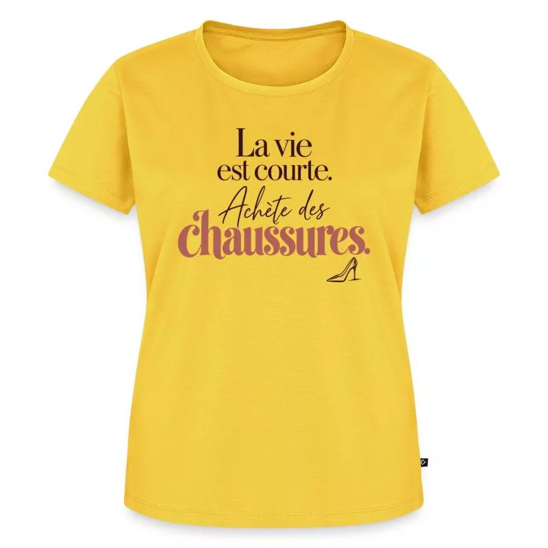 La vie est courte – Achète des chaussures sur T-shirt Premium bio Femme