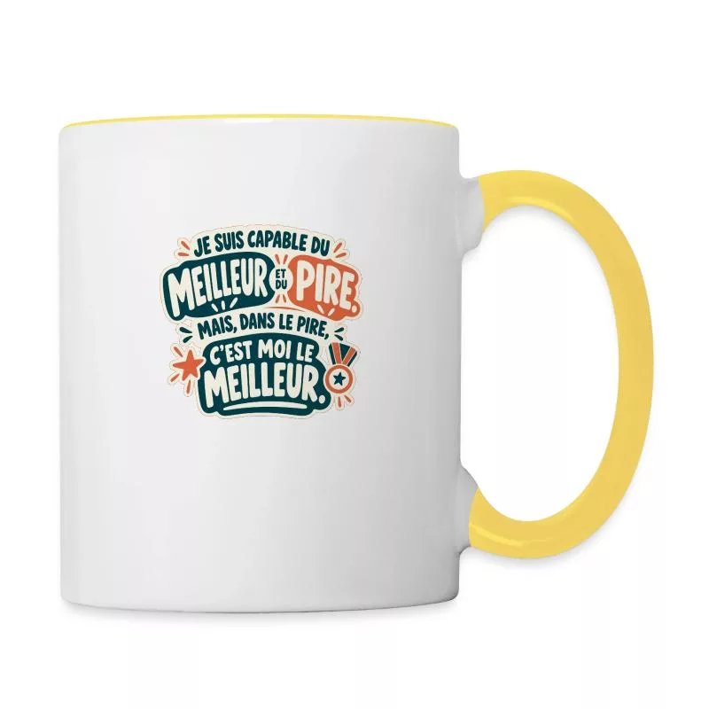 Dans le pire, c’est moi le meilleur sur Mug contrasté
