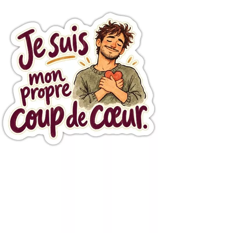Je suis mon propre coup de cœur. sur Sticker taille M (15 x 15 cm)
