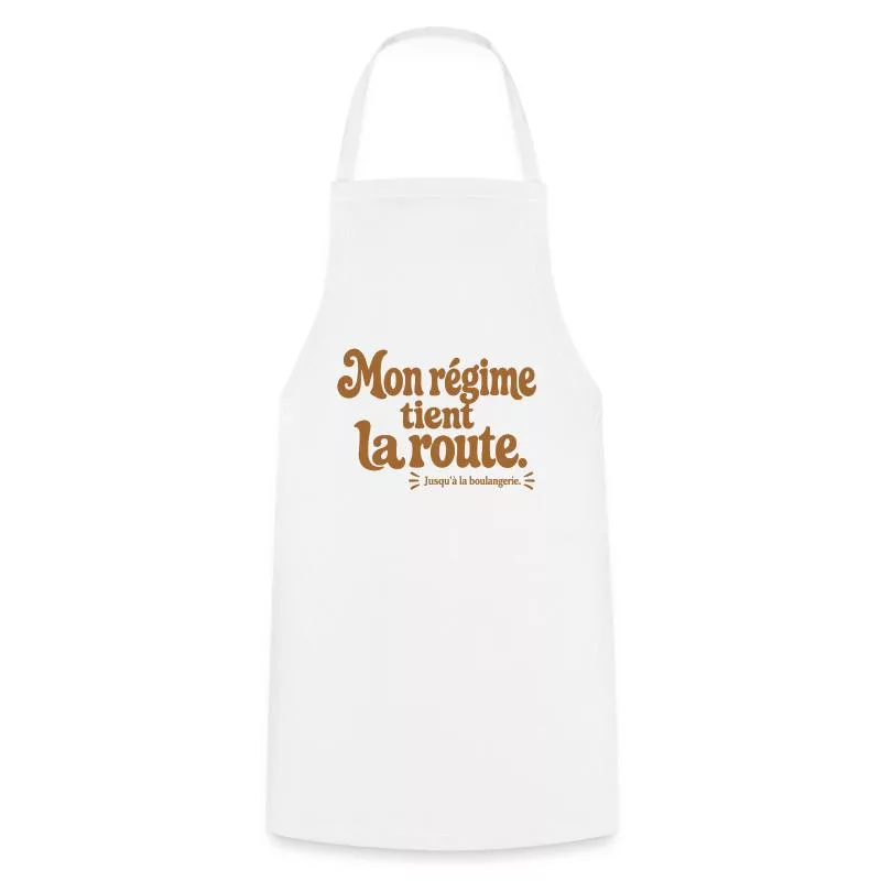 Mon régime tient la route. sur Tablier de cuisine