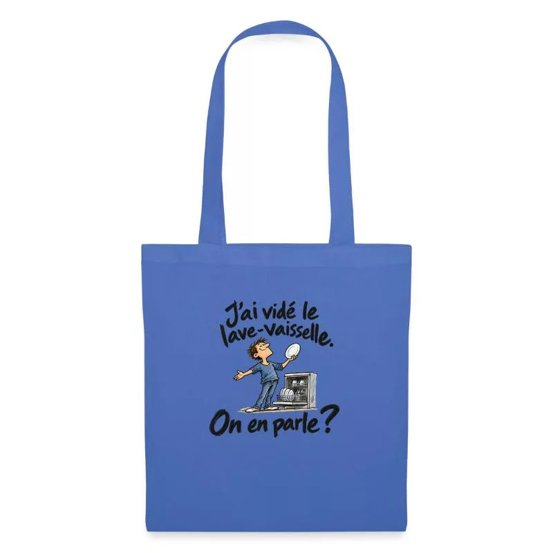 J’ai vidé le lave-vaisselle. On en parle ? sur Sac en tissu
