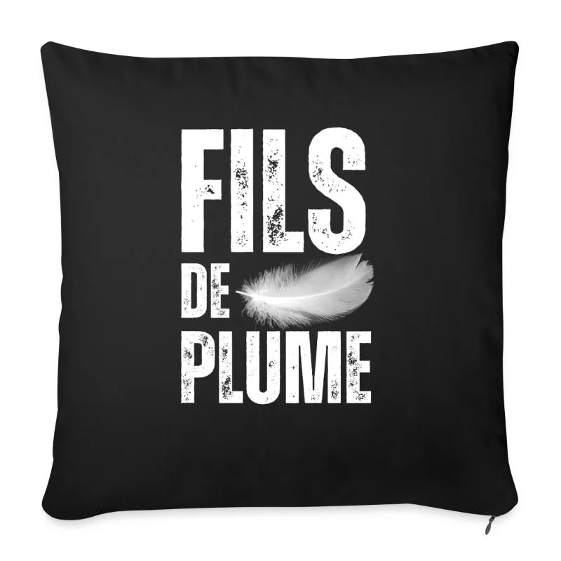 Fils de Plume sur Coussin et housse de 45 x 45 cm