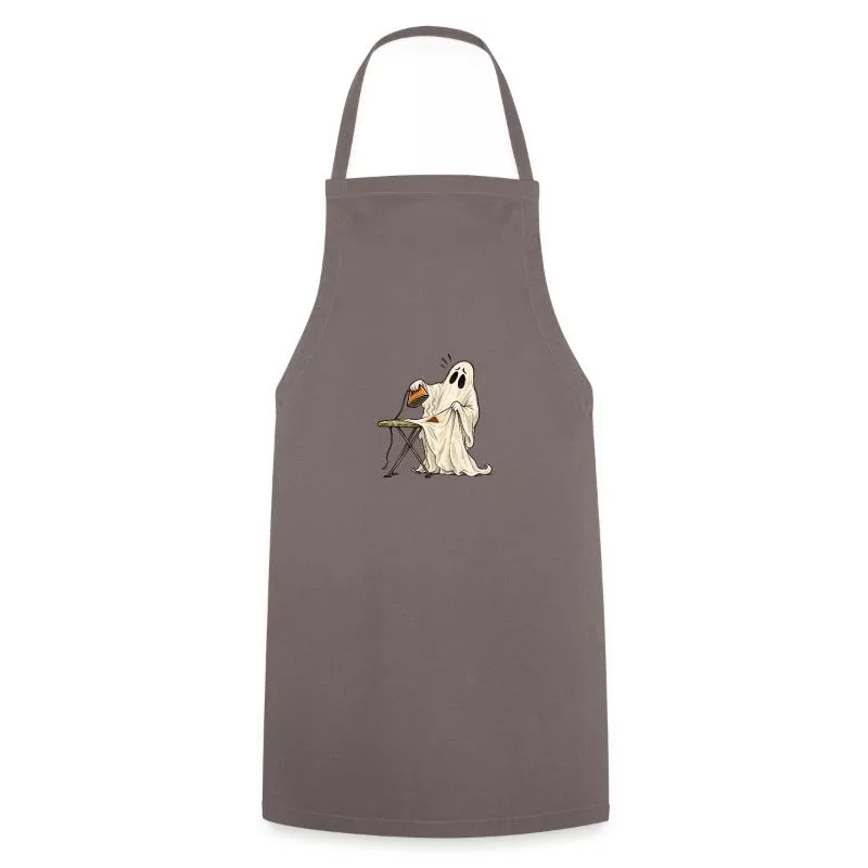 Fantôme au repassage : drap en détresse sur Tablier de cuisine