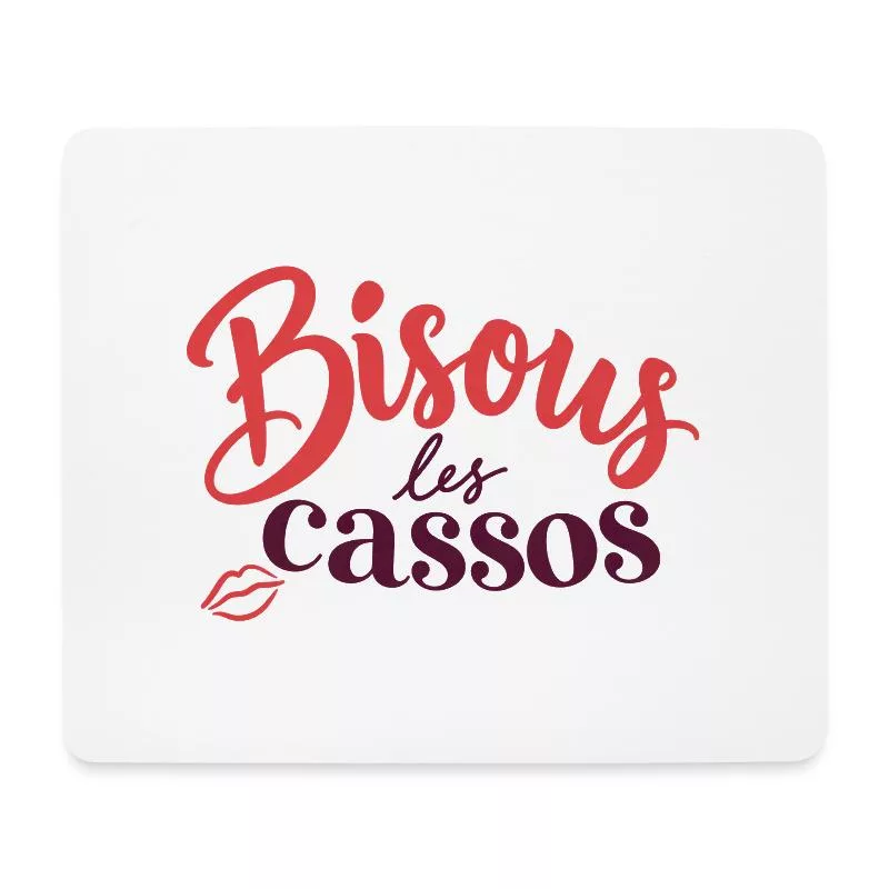 Bisous les cassos sur Tapis de souris (format paysage)