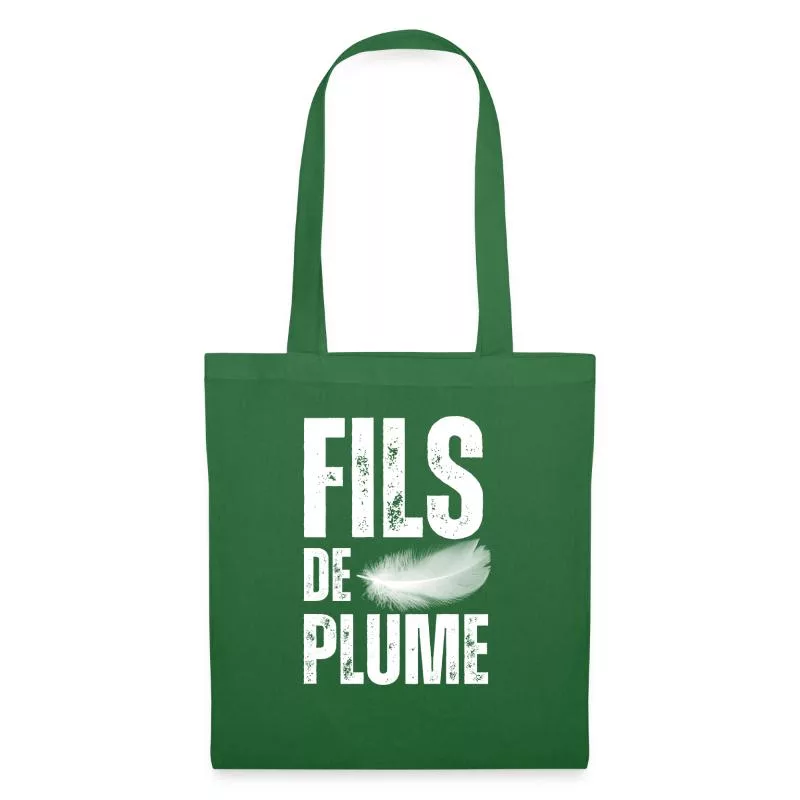 Fils de Plume sur Sac en tissu