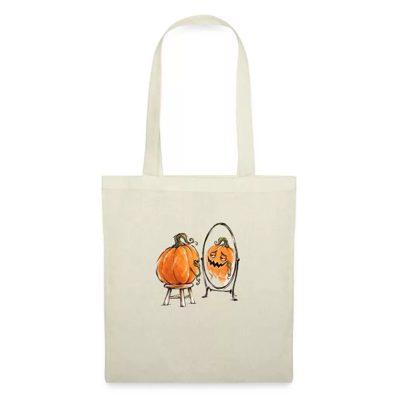 Citrouille au miroir : terreur en répétition sur Sac en tissu