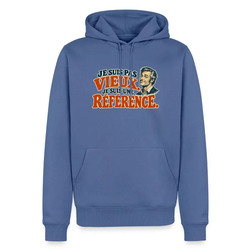 Je suis pas vieux. Je suis une référence. sur Sweat à capuche Premium bio Homme