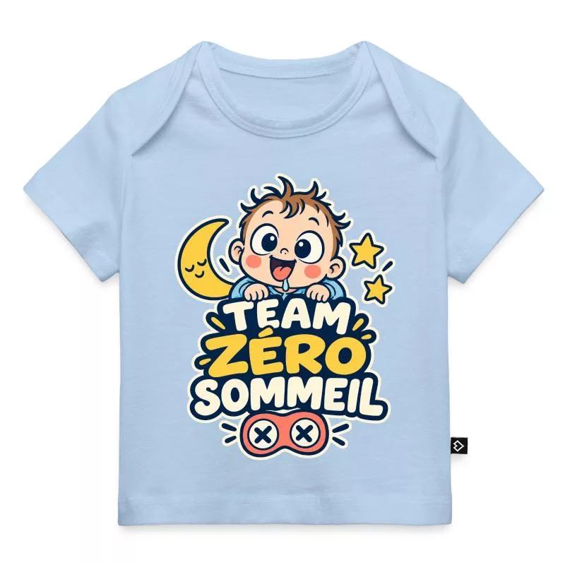 Team zéro sommeil – Humour bébé sur T-shirt Premium bébé bio