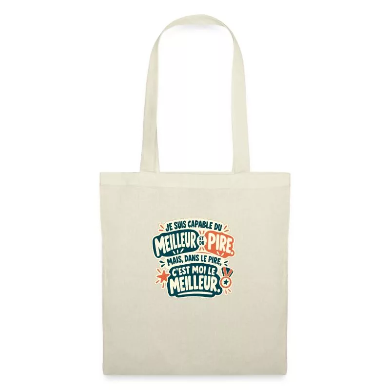 Dans le pire, c’est moi le meilleur sur Sac en tissu