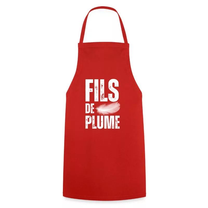 Fils de Plume sur Tablier de cuisine