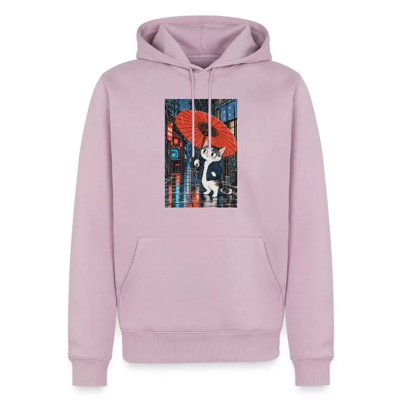 Chat gamer sous la pluie — Encore une partie sur Sweat à capuche Premium bio Homme