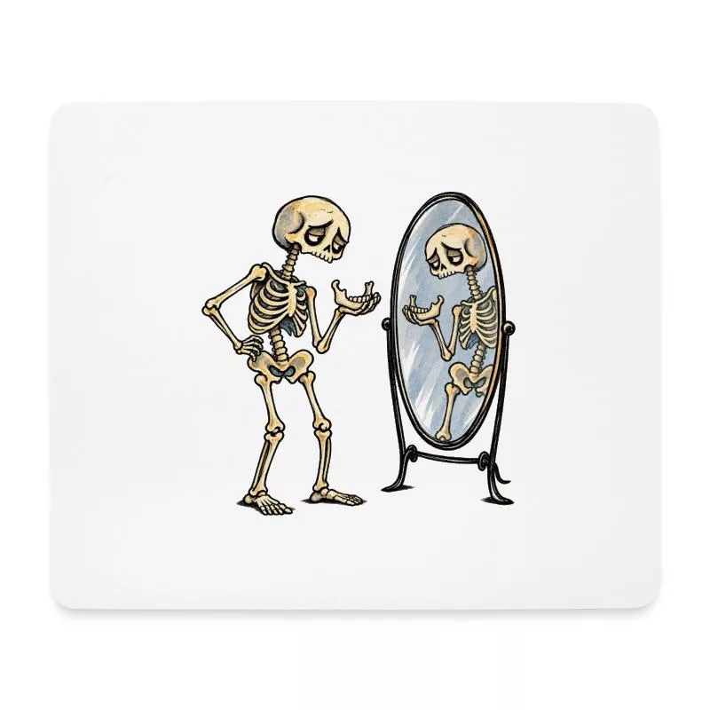 Squelette : un rire à décrocher la mâchoire sur Tapis de souris (format paysage)
