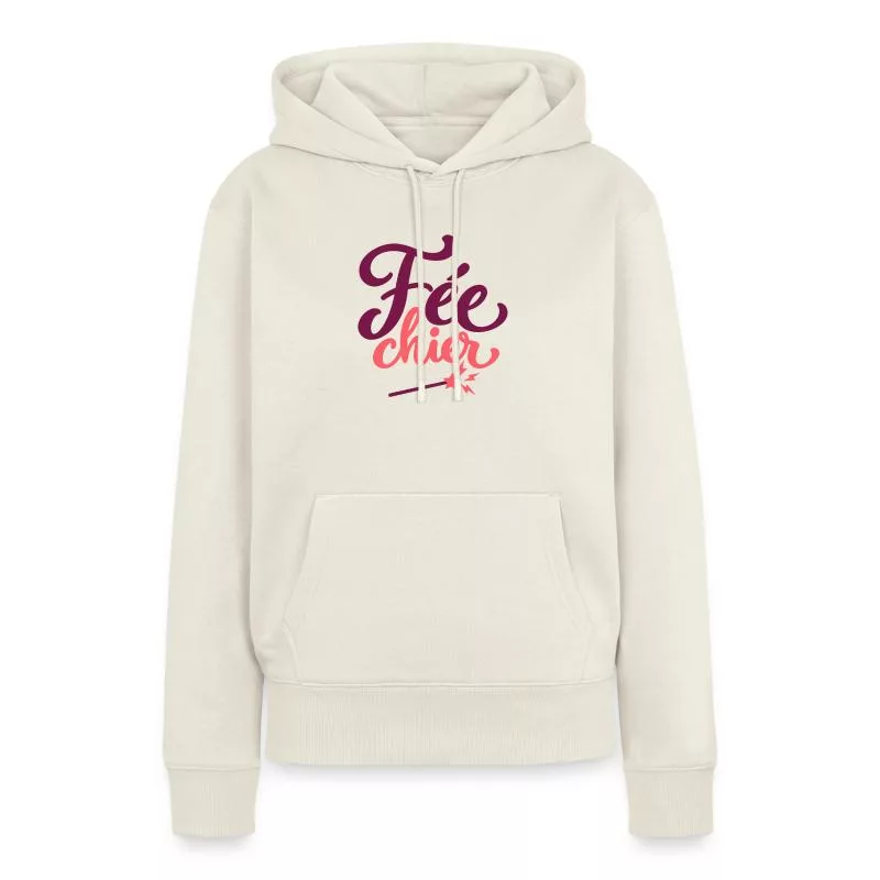 Fée chier sur Sweat à capuche Premium bio Femme