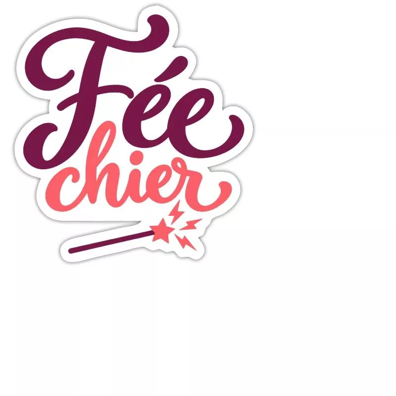 Fée chier sur Sticker taille M (15 x 15 cm)
