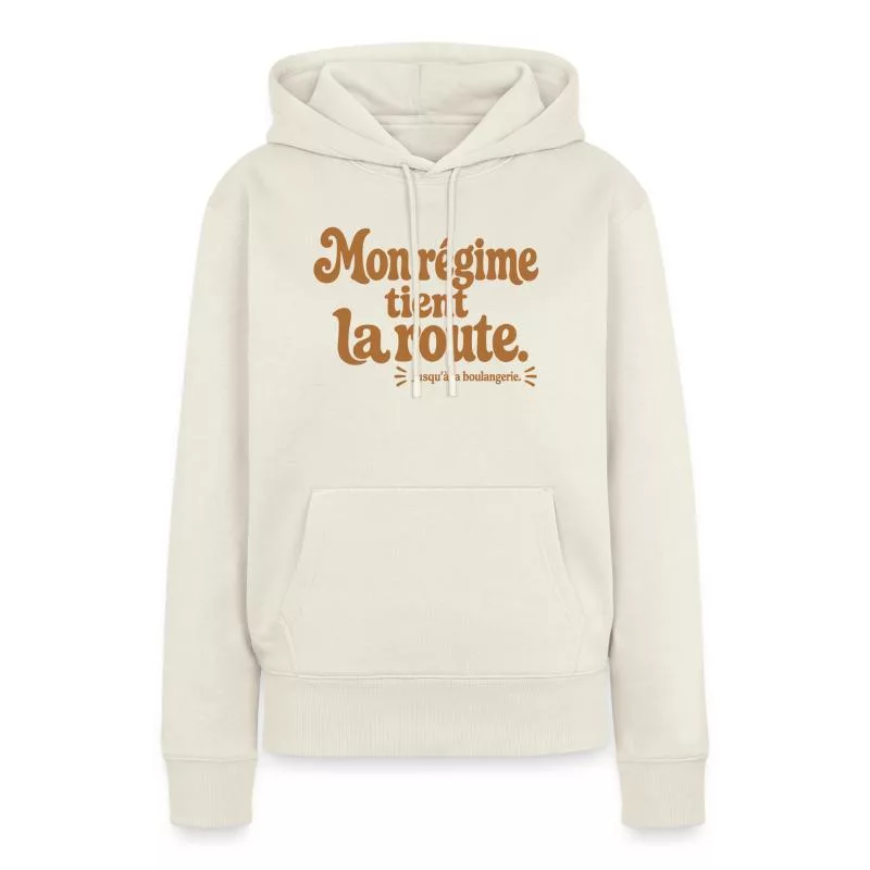 Mon régime tient la route. sur Sweat à capuche Premium bio Femme
