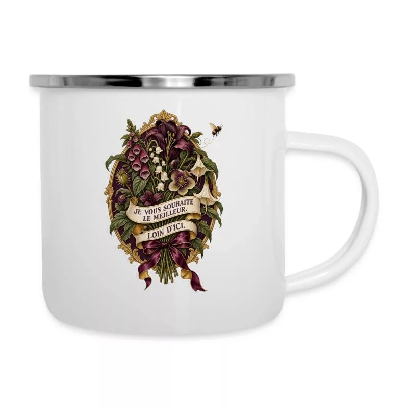 Je vous souhaite le meilleur, loin d’ici sur Tasse émaillée