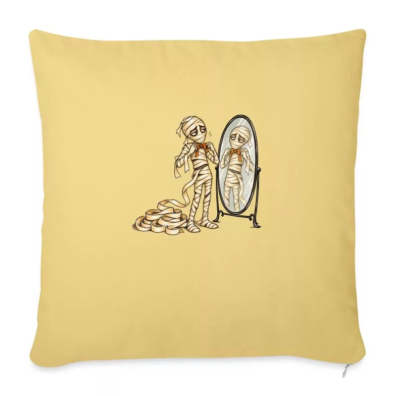 Momie : l’élégance part en bandelettes sur Housse de coussin décorative 45 x 45 cm