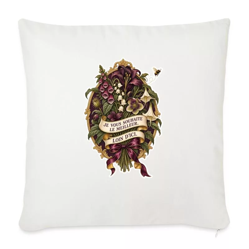 Je vous souhaite le meilleur, loin d’ici sur Housse de coussin décorative 45 x 45 cm