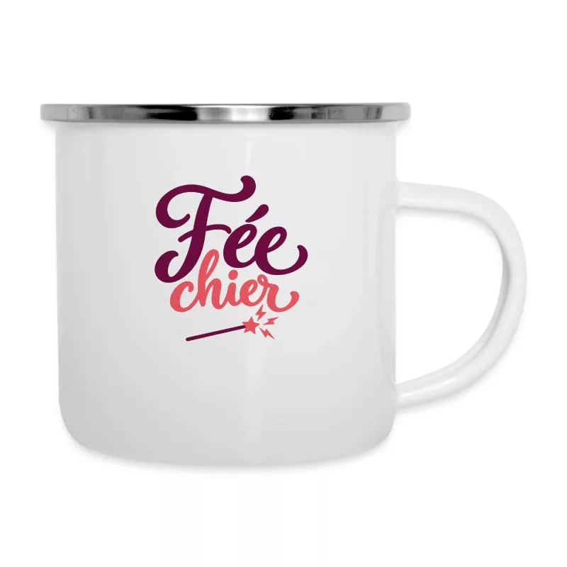 Fée chier sur Tasse émaillée