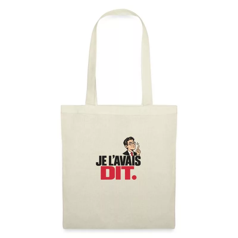 Je l’avais dit. sur Sac en tissu