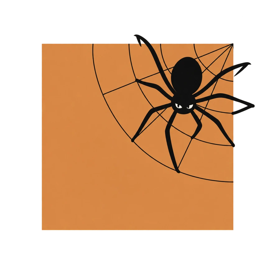 Araignée qui déborde de son petit coin