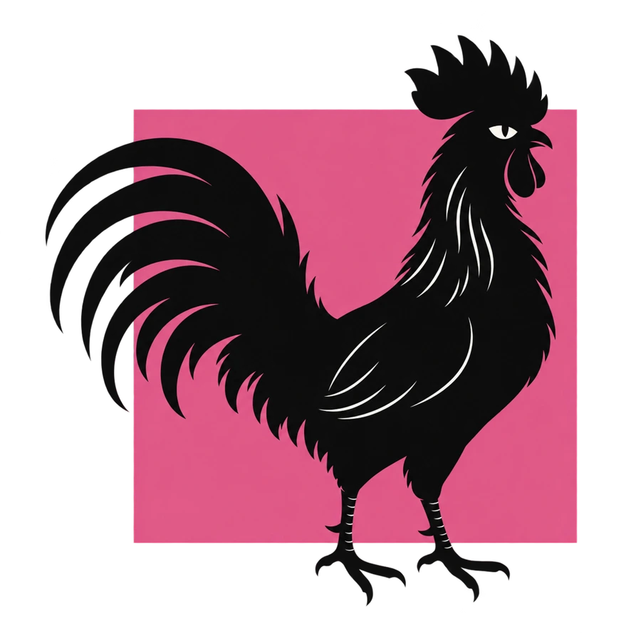 Coq gaulois trop fier pour le cadre