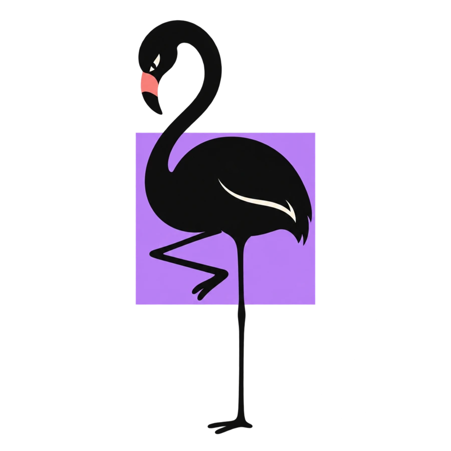 Flamant aux pattes impossibles à caser