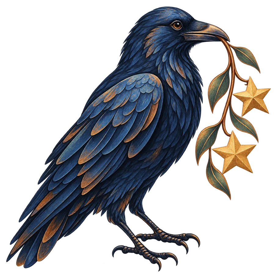 Corbeau collectionneur d’étoiles