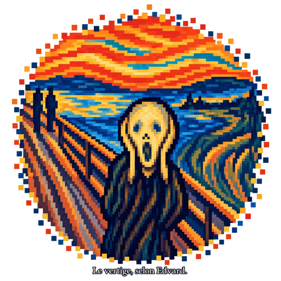 Le Cri en pixel art - Edvard Munch