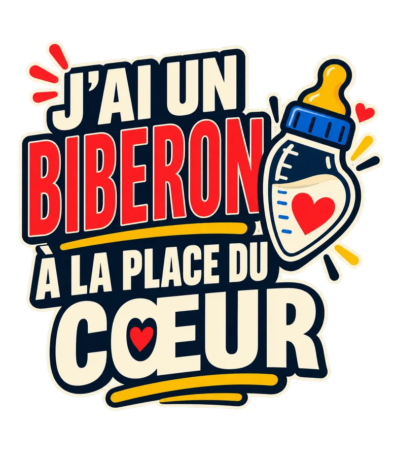 Un biberon à la place du cœur