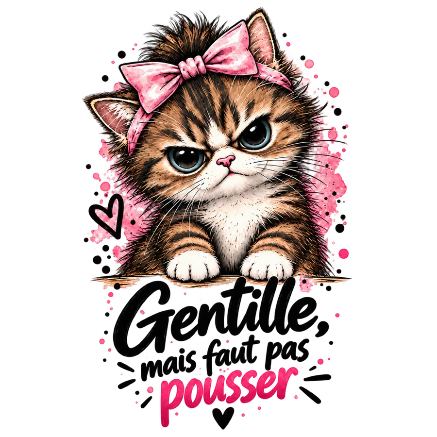 Gentille, mais faut pas pousser — Chaton