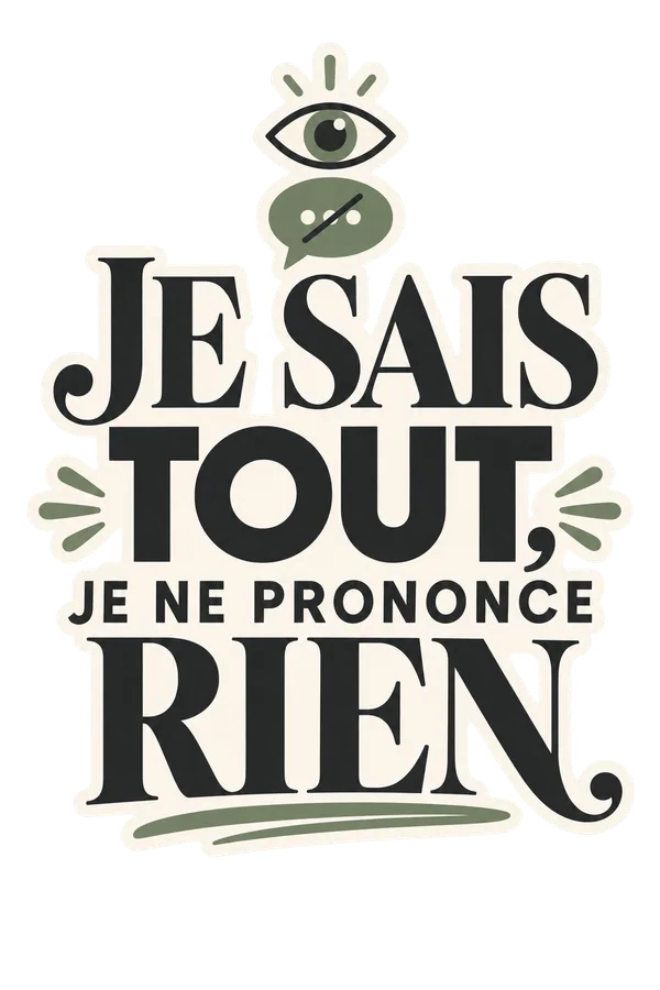 Je sais tout, je ne prononce rien