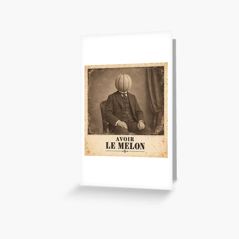 Avoir le melon — Portrait à maturité sur Carte de vœux