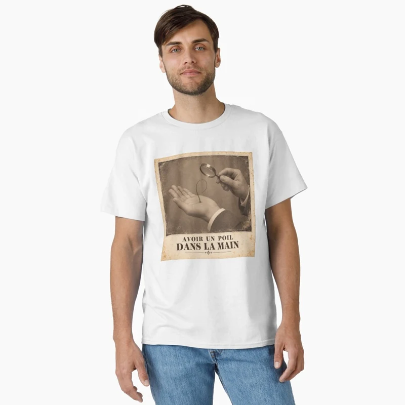 Avoir un poil dans la main — Paresse certifiée sur T-shirt classique
