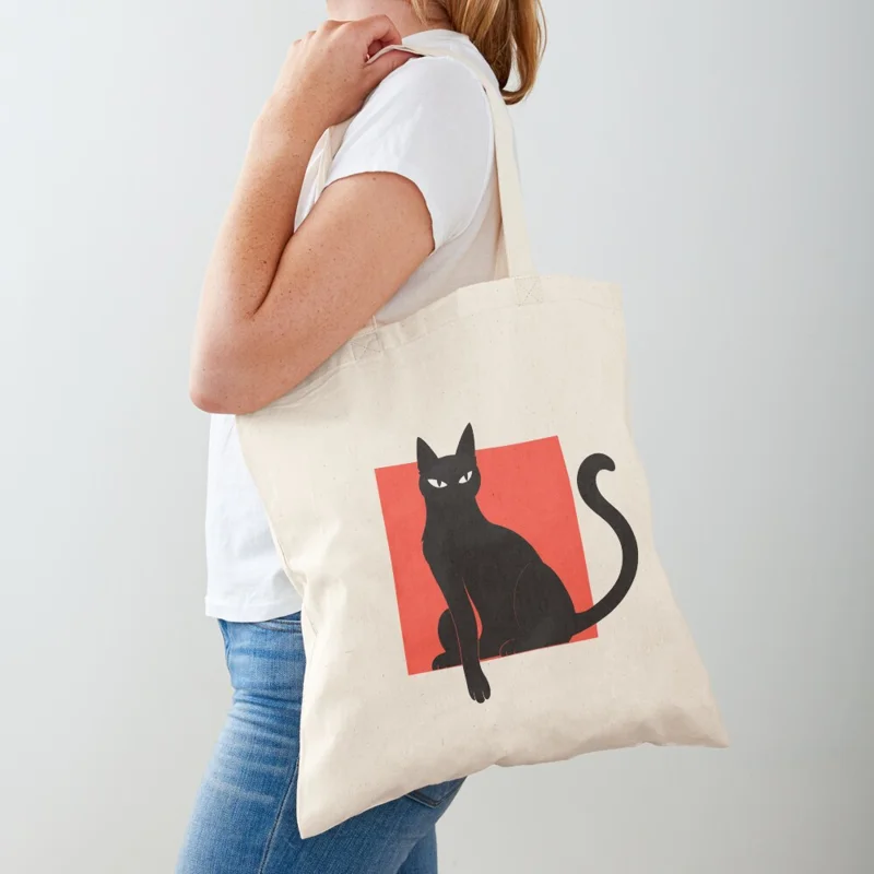 Tote bag classique — Ça dépasse — Chat noir