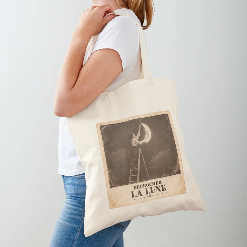 Décrocher la lune — Petit bricolage céleste sur Tote bag classique
