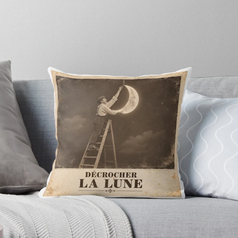 Décrocher la lune — Petit bricolage céleste sur Coussin