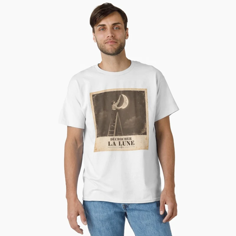 Décrocher la lune — Petit bricolage céleste sur T-shirt classique