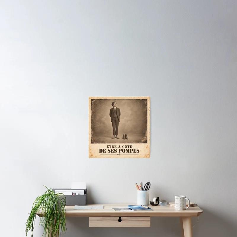 Être à côté de ses pompes — Impeccablement décalé sur Poster